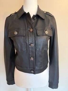 Black House White Market Coated Black Jacket